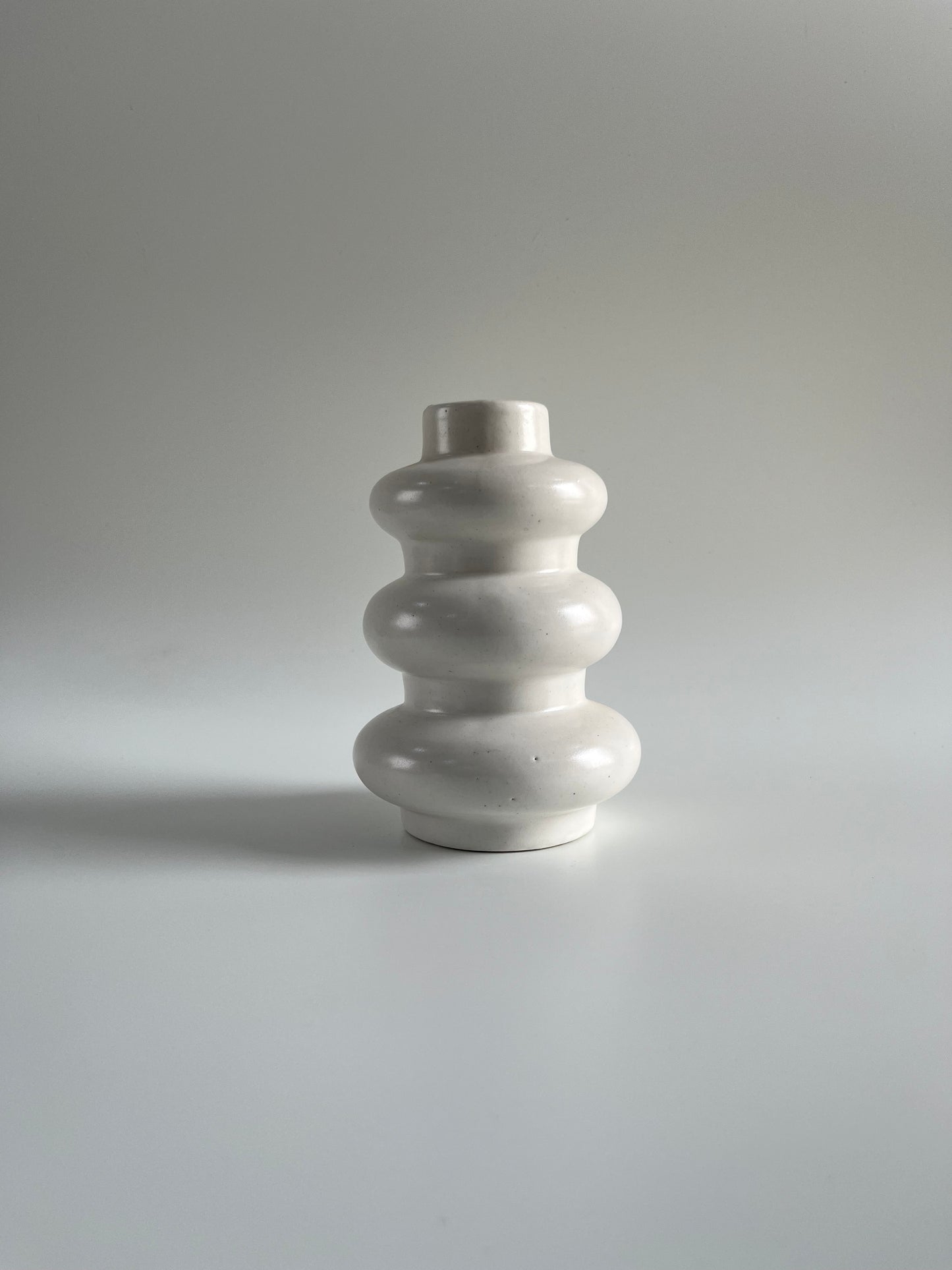 White Tiered Elegance Vase
