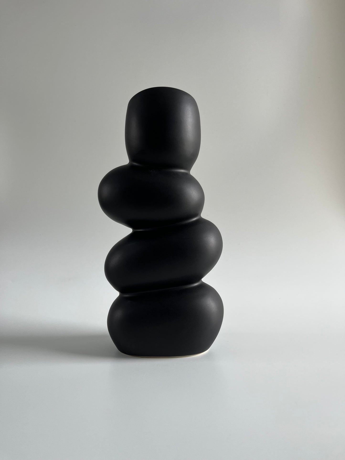 Asymmetrical Black Vase