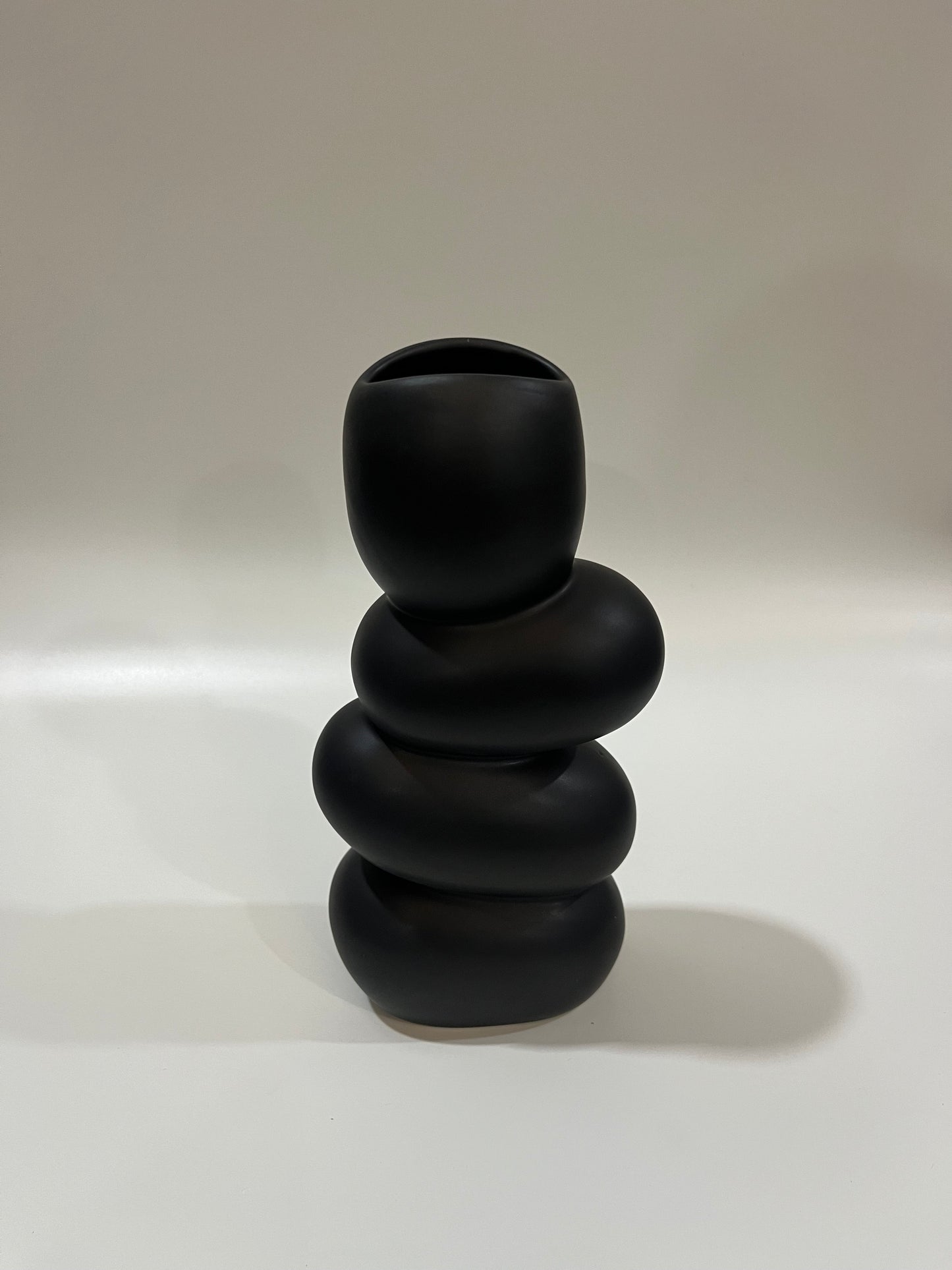 Asymmetrical Black Vase