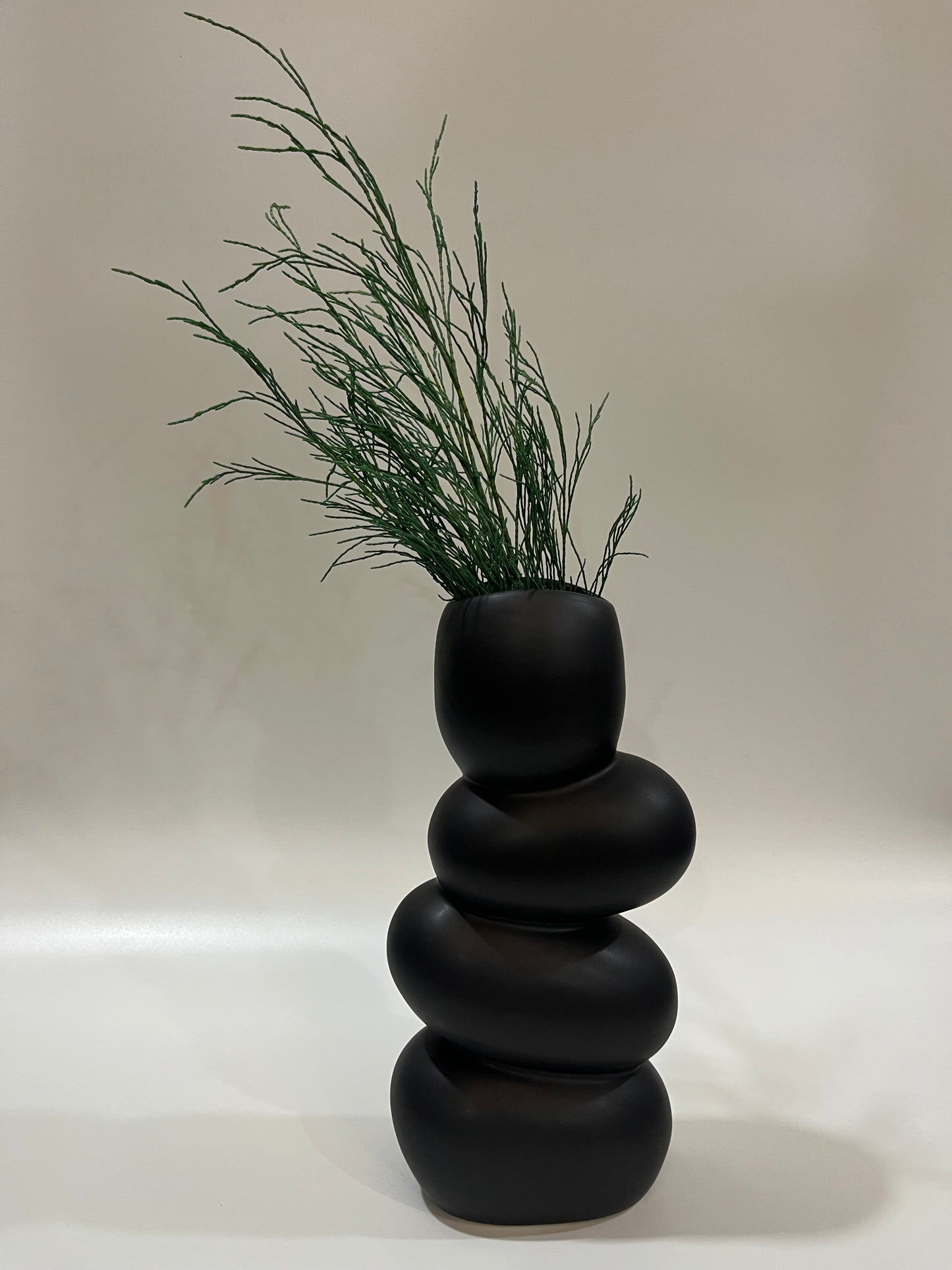 Asymmetrical Black Vase