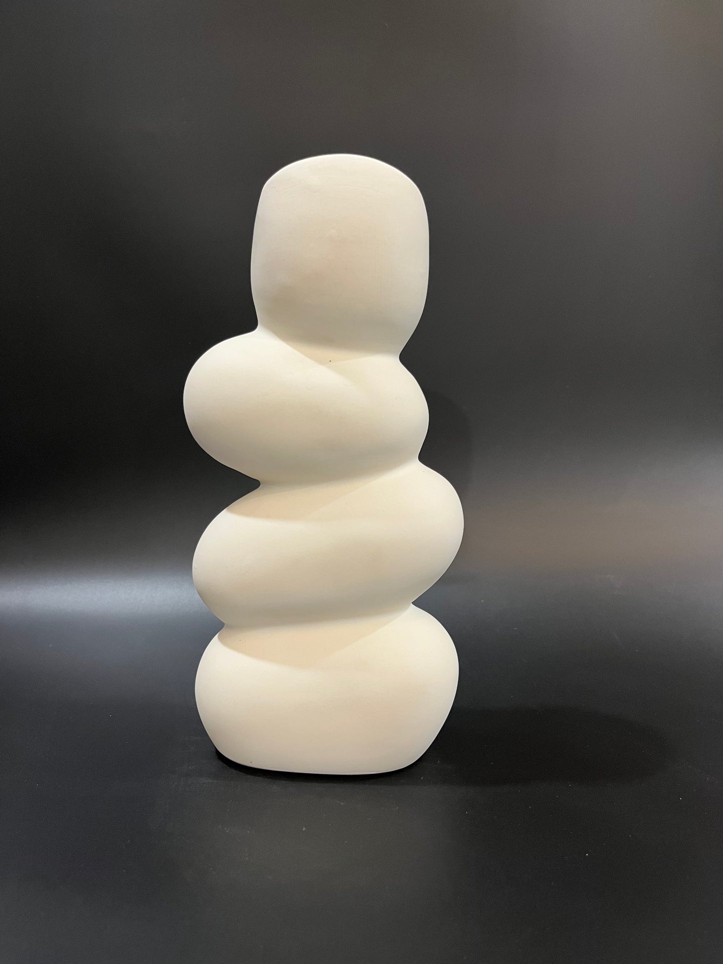 Asymmetrical White Vase