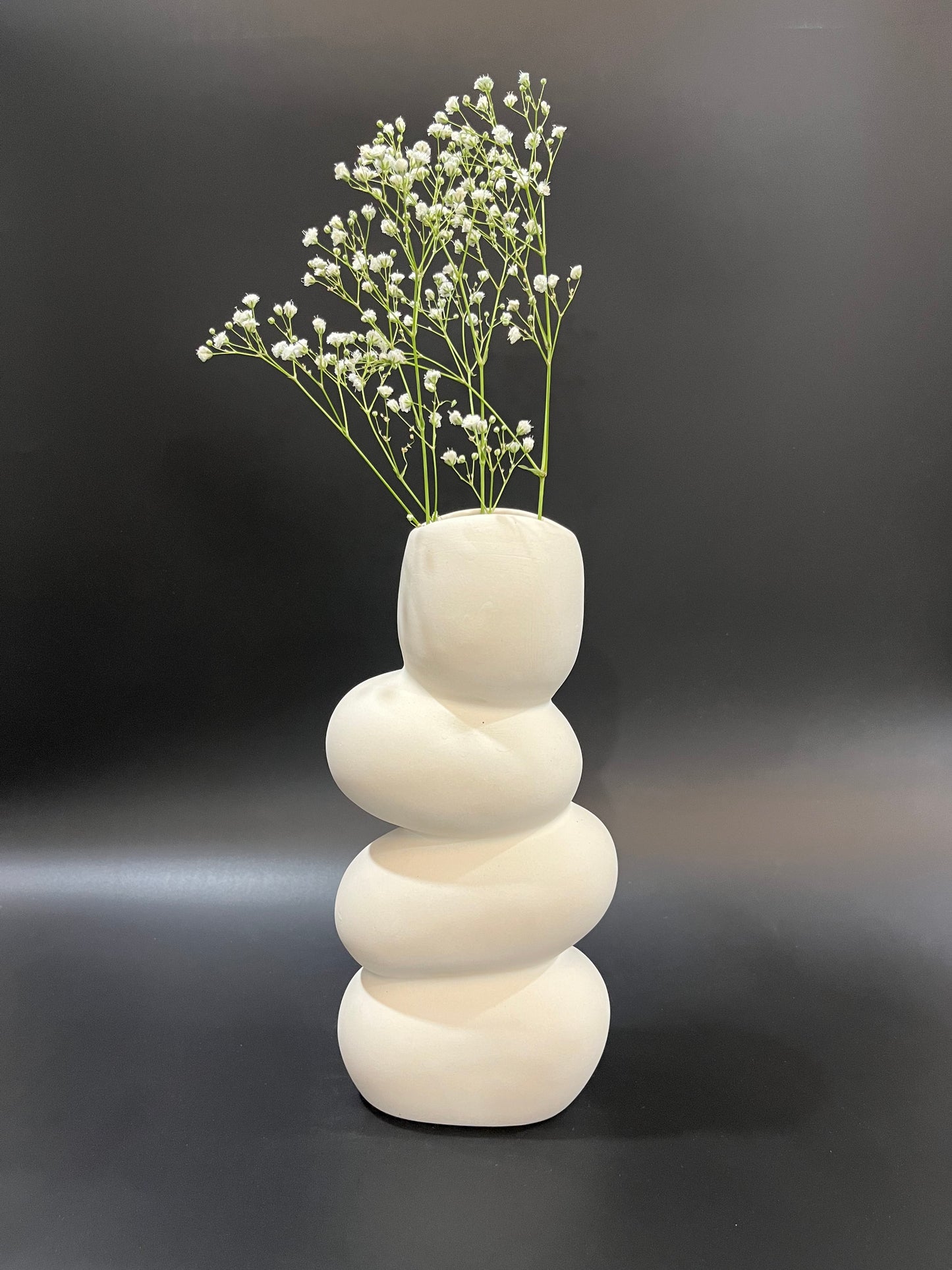 Asymmetrical White Vase