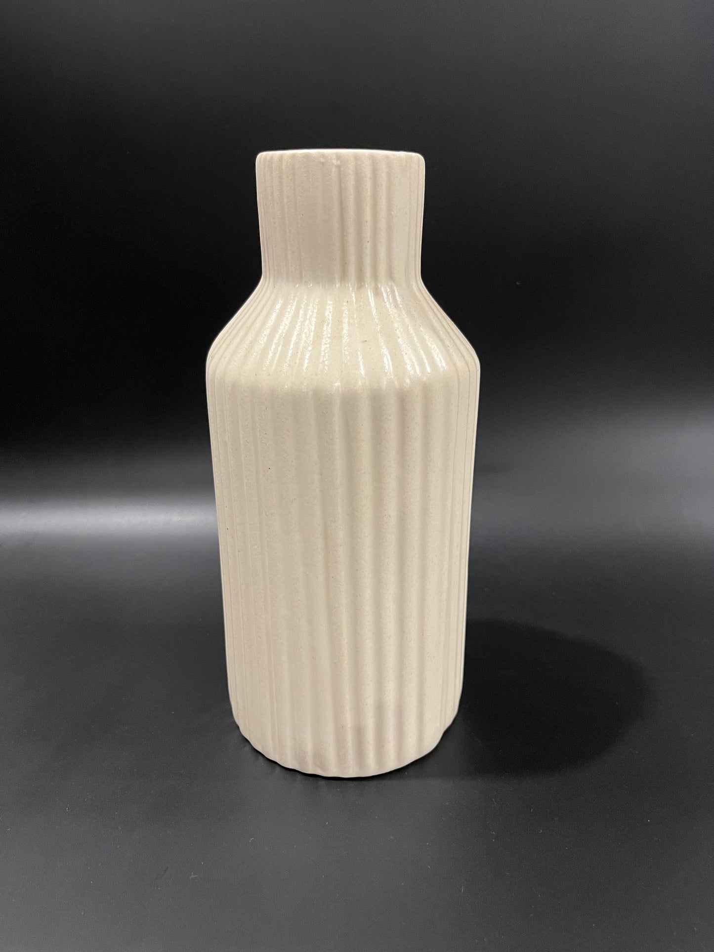 White Striped Vase