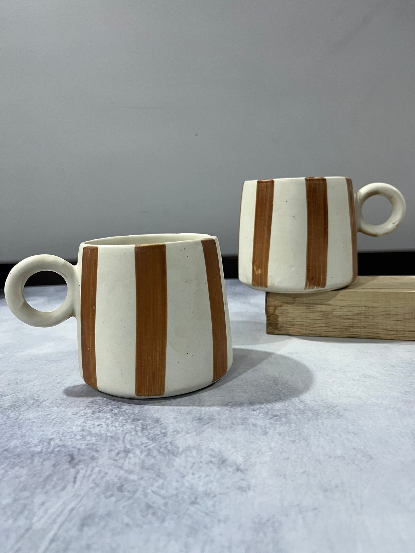 Bold Brown Striped Mug