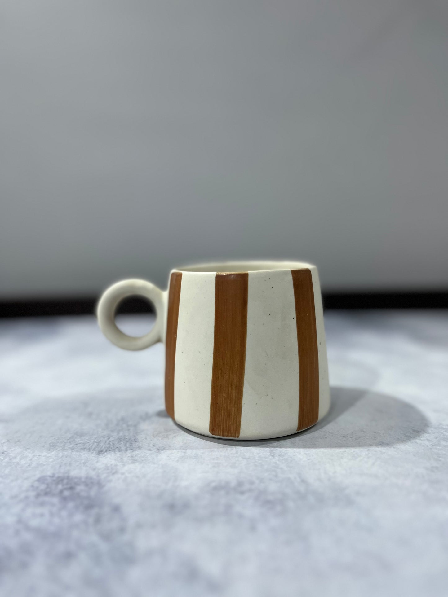 Bold Brown Striped Mug