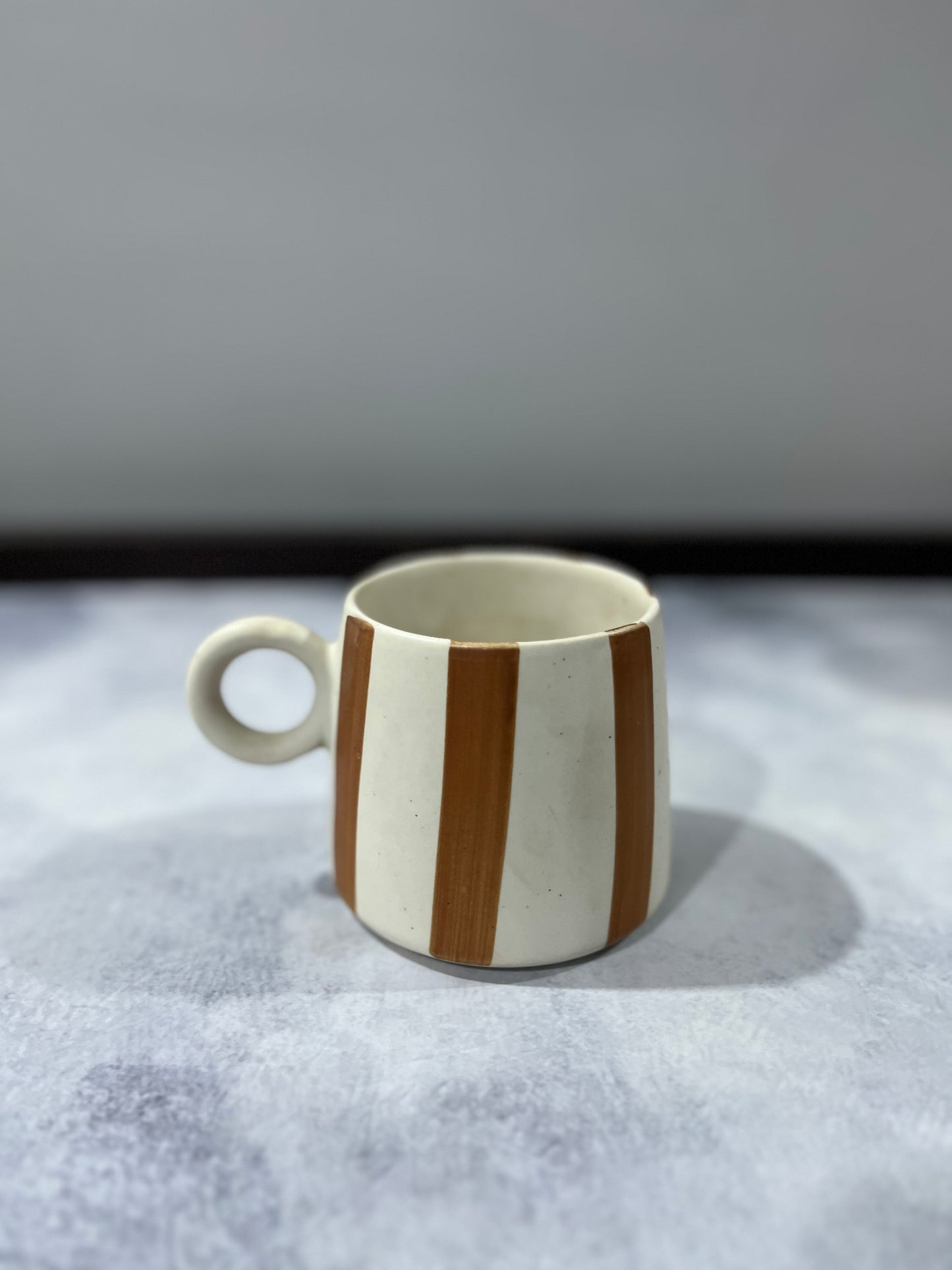 Bold Brown Striped Mug