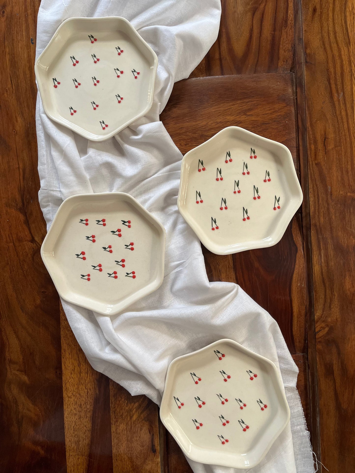 Scarlet Blossom Snack Plate