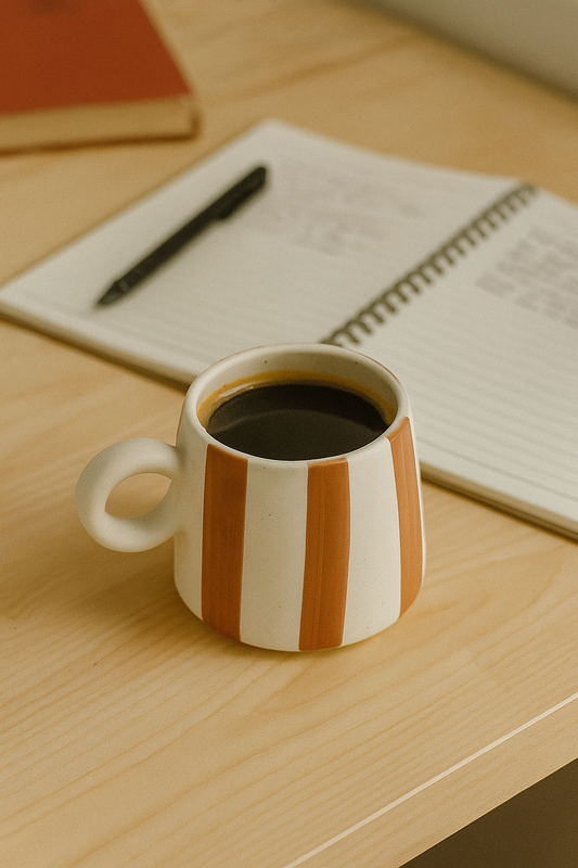 Bold Brown Striped Mug