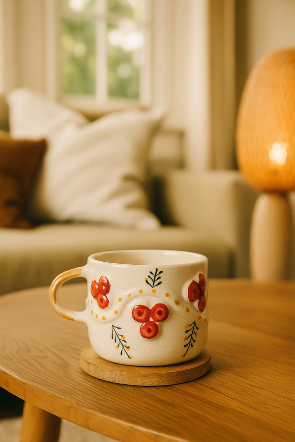 Crimson Blossom Mug