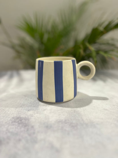 Bold Blue Striped Mug