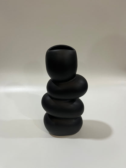 Asymmetrical Black Vase