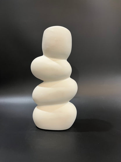 Asymmetrical White Vase