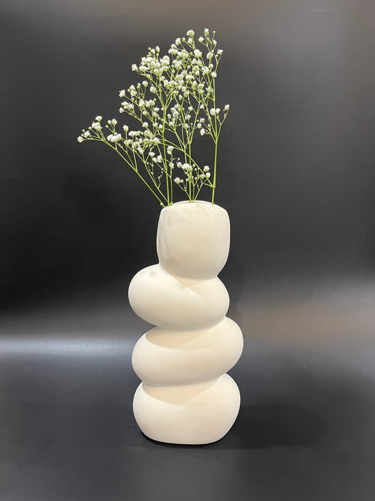Asymmetrical White Vase