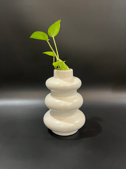 White Tiered Elegance Vase