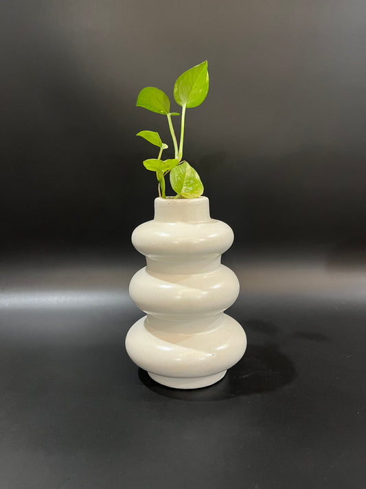 White Tiered Elegance Vase