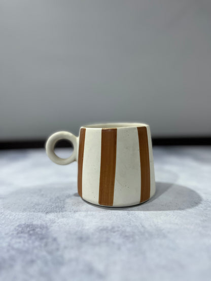 Bold Brown Striped Mug