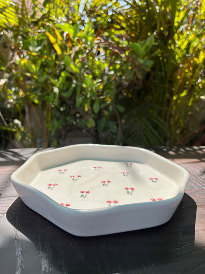 Scarlet Blossom Snack Plate